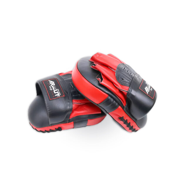 ARWUT FOCUS MITTS CURVED GENUINE LEATHER FMC1 BLACK/RED - Image 2