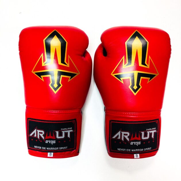 ARWUT LACE UP BOXING GLOVES BG3 RED - Image 5