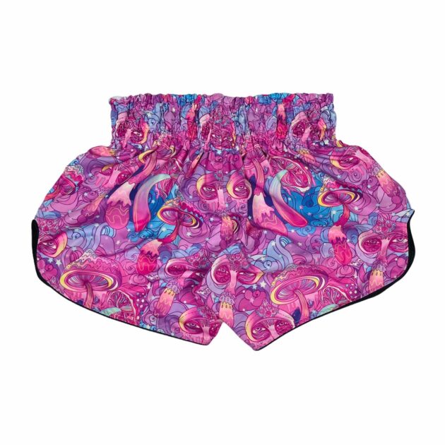 Psychedelic Trippy Shrooms Arwut Muay Thai Shorts Back